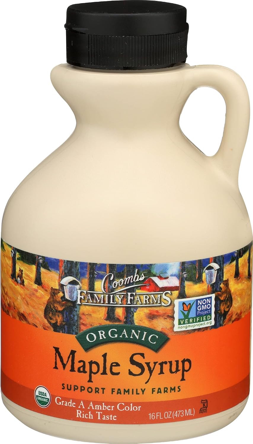 Coombs Family Farms 100% Pure Organic Maple Syrup Grade A Amber Rich, 8 Fl Oz