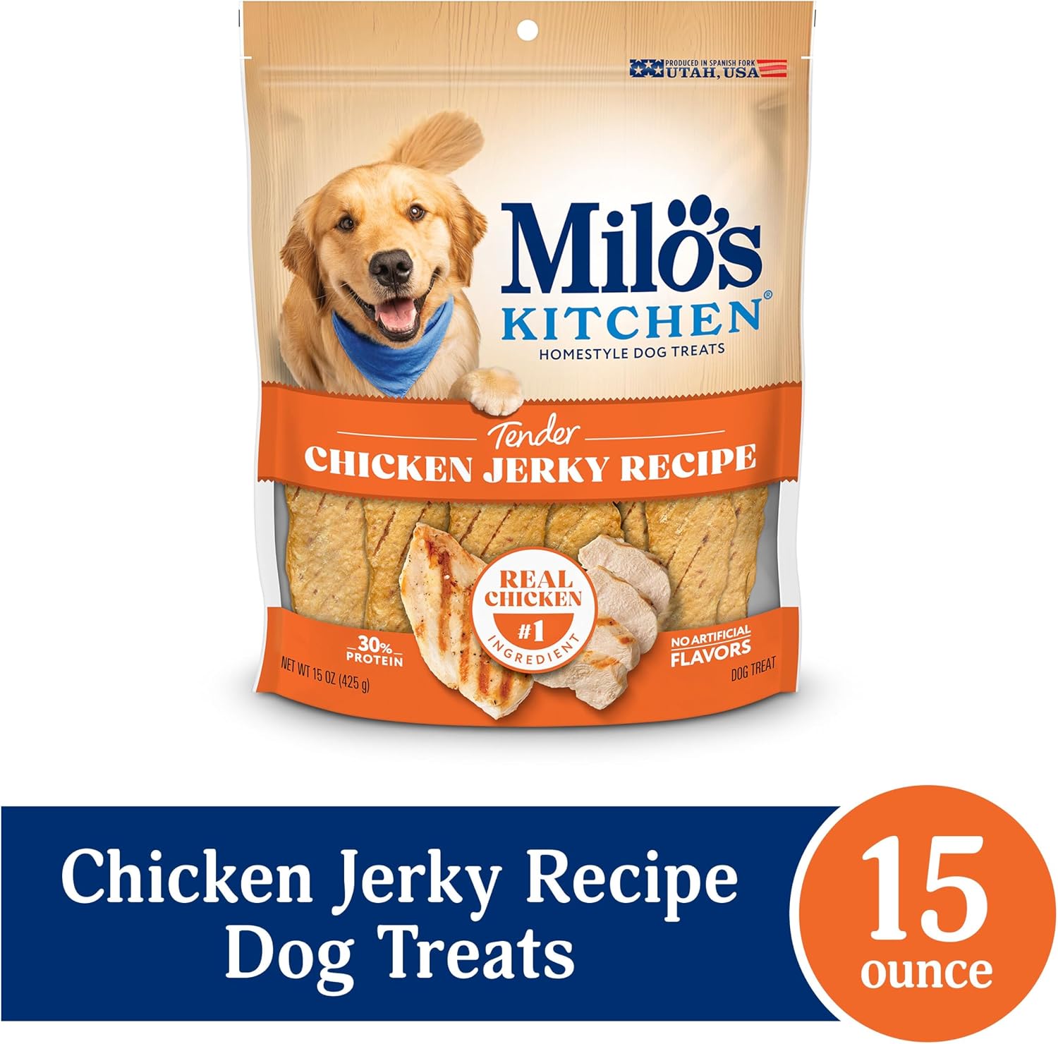 Milo’s Kitchen Chicken & Apple Sausage Slices Dog Treats, 18 Oz. Bag