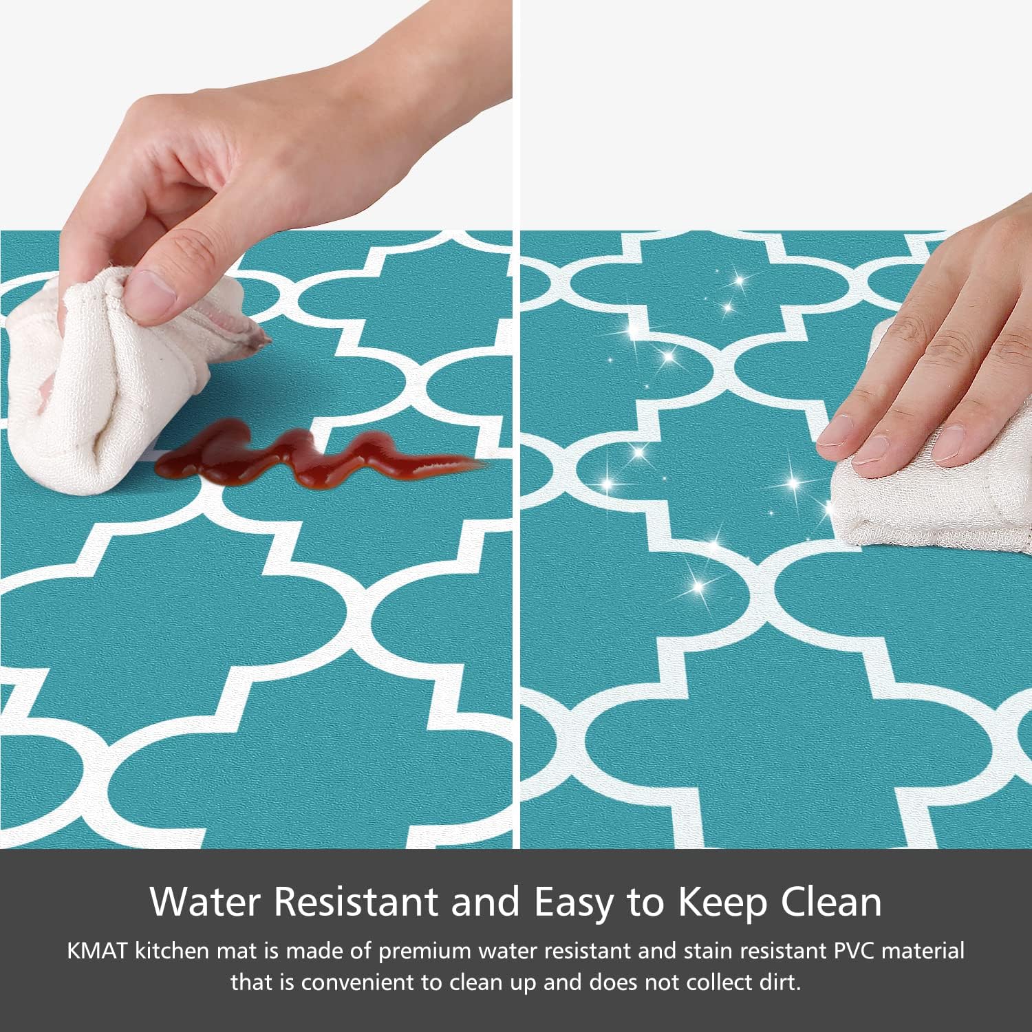 KMAT Kitchen Mat Set of 2,Cushioned Anti-Fatigue Kitchen Mats for Floor
