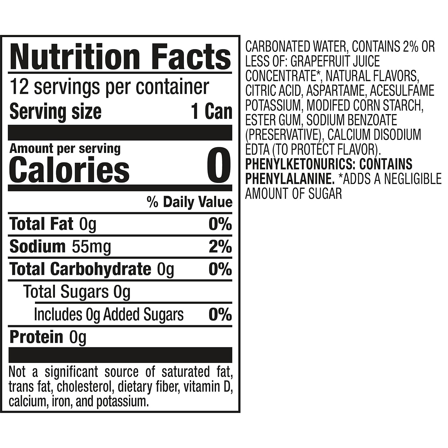 Squirt Soda, Grapefruit, 12 Fl Oz Cans, 12 Pack