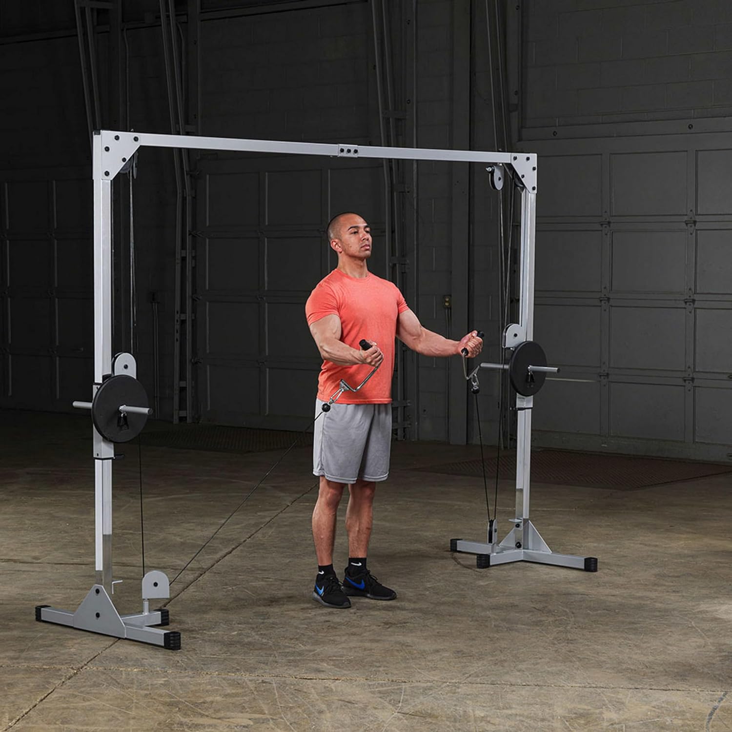 Body-Solid Best Fitness Functional Trainer Cable Machine, Full Body Workout Weight Stacks, Chest and Shoulder Exercise Home Gym LAT Pulldown Machines with 190lb Weights Stack