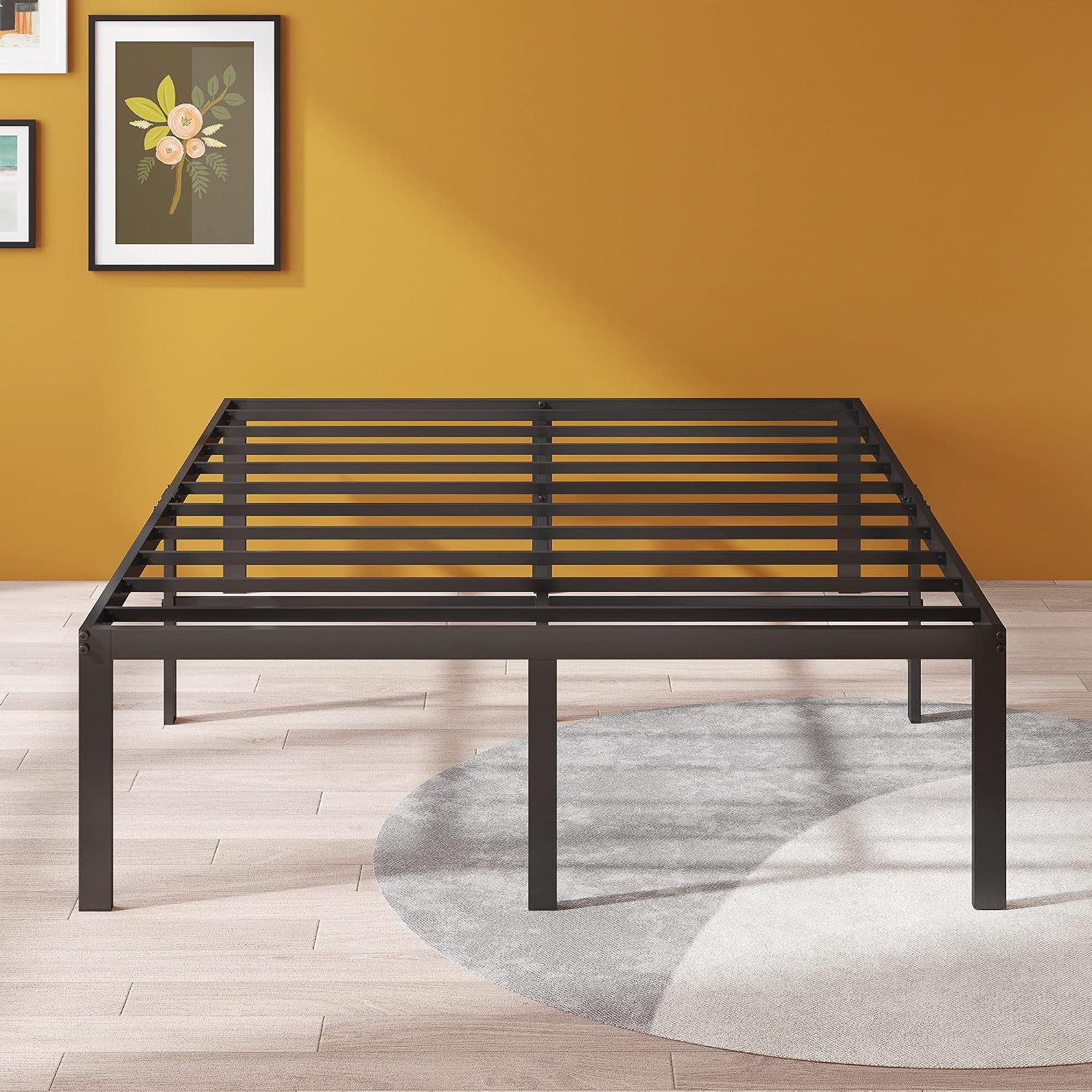 ZINUS Van 16 Inch Metal Platform Bed Frame / Steel Slat Support / No Box Spring Needed / Easy Assembly, Full