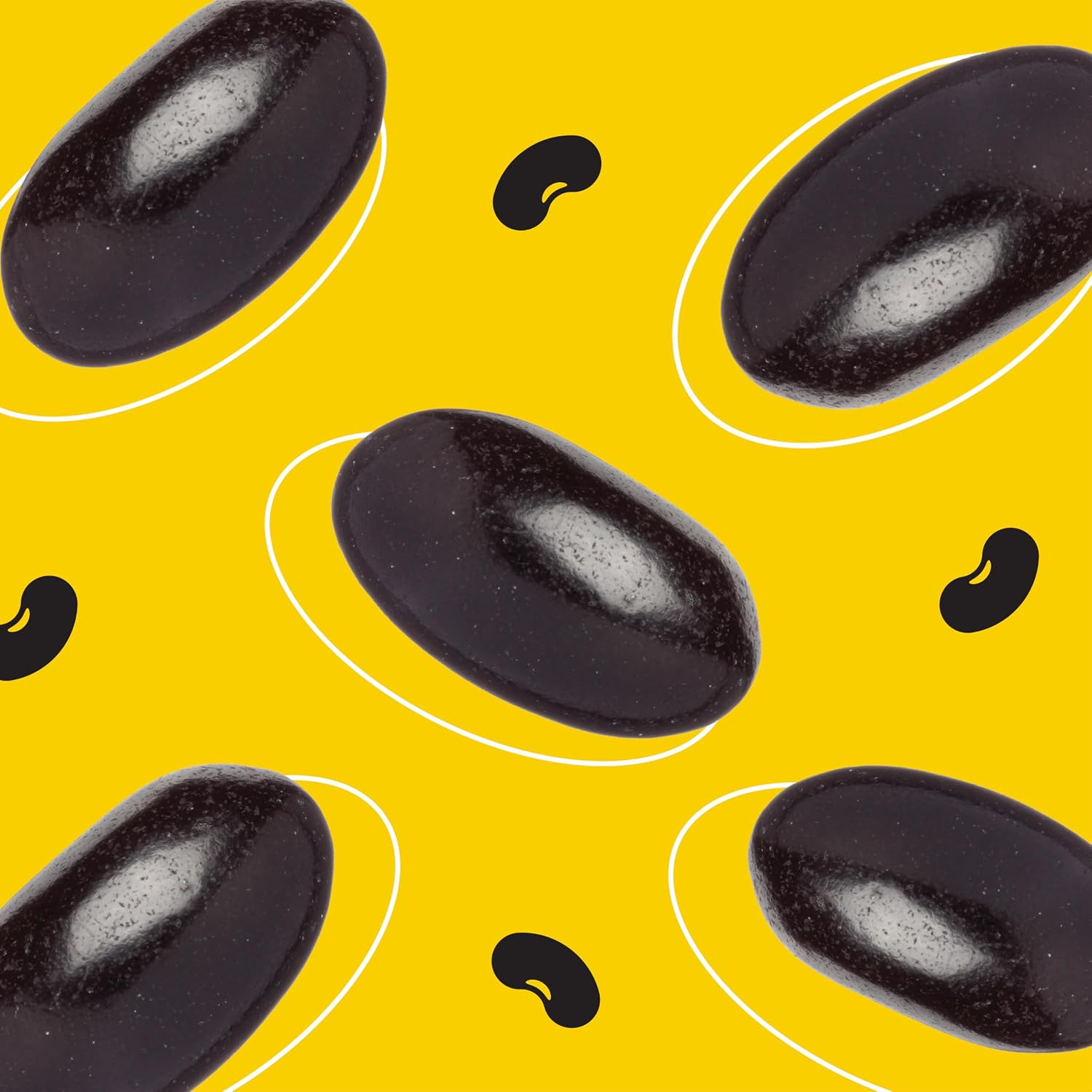 Black Licorice Jelly Beans, Chewy Candy - 3 Lb Pack