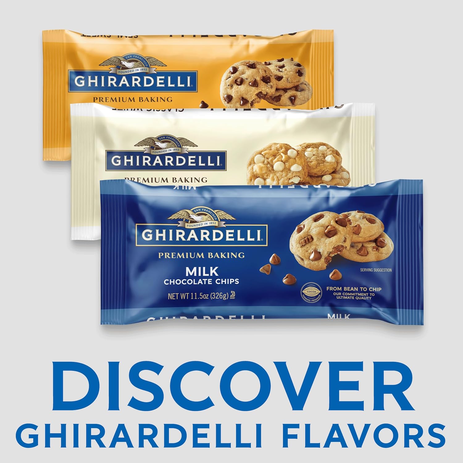 Ghirardelli, Baking Chips Semi Sweet, 12 Ounce