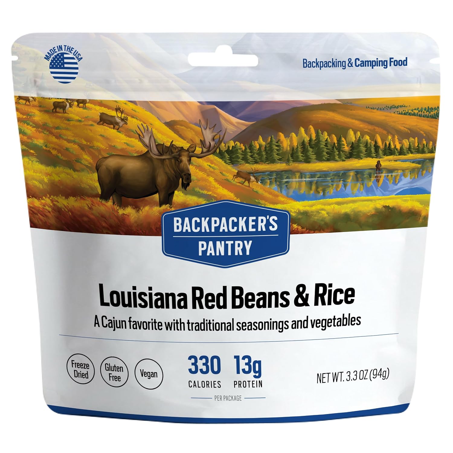 Backpacker's Pantry Lasagna | 1-Pack | 29g Protein | 620 Cal | Vegetarian, Nut Free | Made in the USA | Freeze Dried Meal & Camping Food