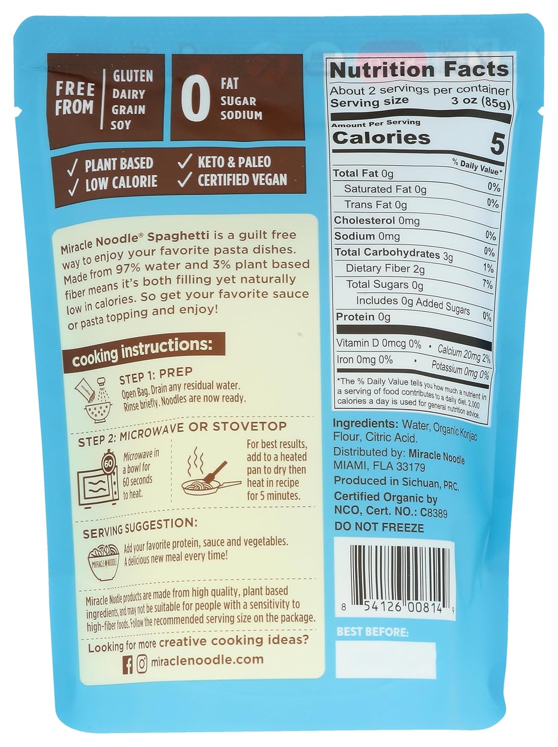 Miracle Noodle, Noodle Ready Spaghetti Style, 7 Ounce