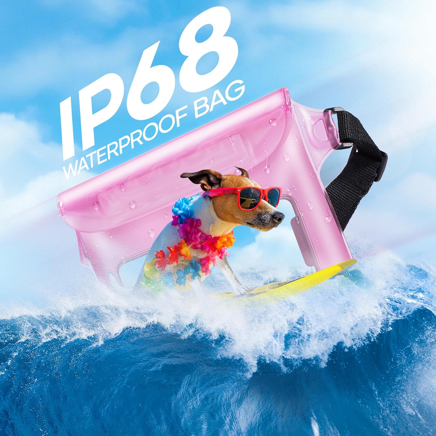 Waterproof Bag Fanny Packs for Women, Cruise Vacation Essentials Waterproof Pouch for Phone Passport Purse, Floating Dry Bags for Beach Water Park Boating Fishing Diving Surfing Kayaking Accessories | Floating, ideal for Beach, Boating & Kayaking, Durabl…