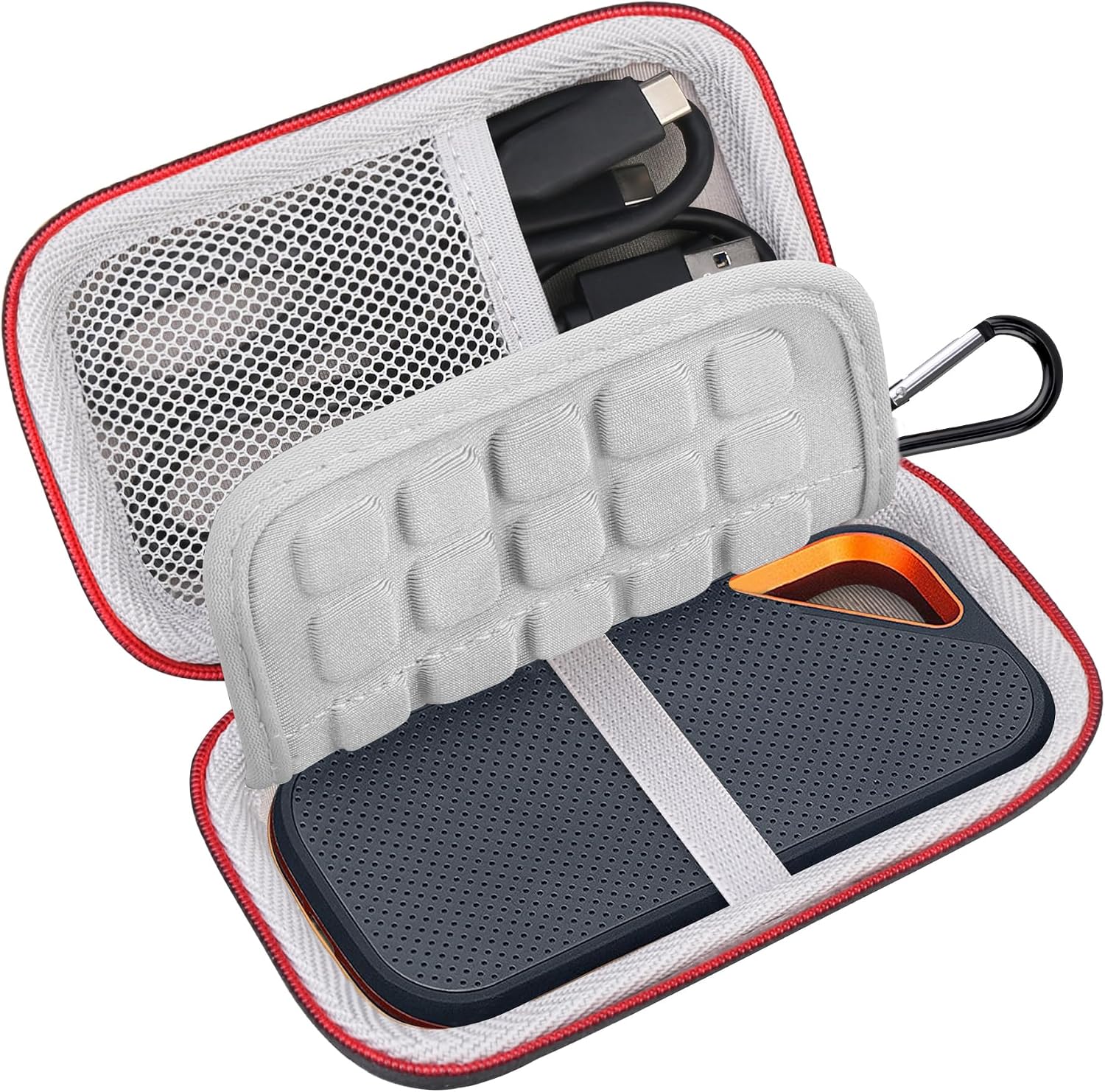 Lacdo Hard Carrying Case for SanDisk Extreme Pro/SanDisk Extreme Portable External SSD 500GB 1TB 2TB 4TB 8TB USB-C Solid State Drive EVA Shockproof