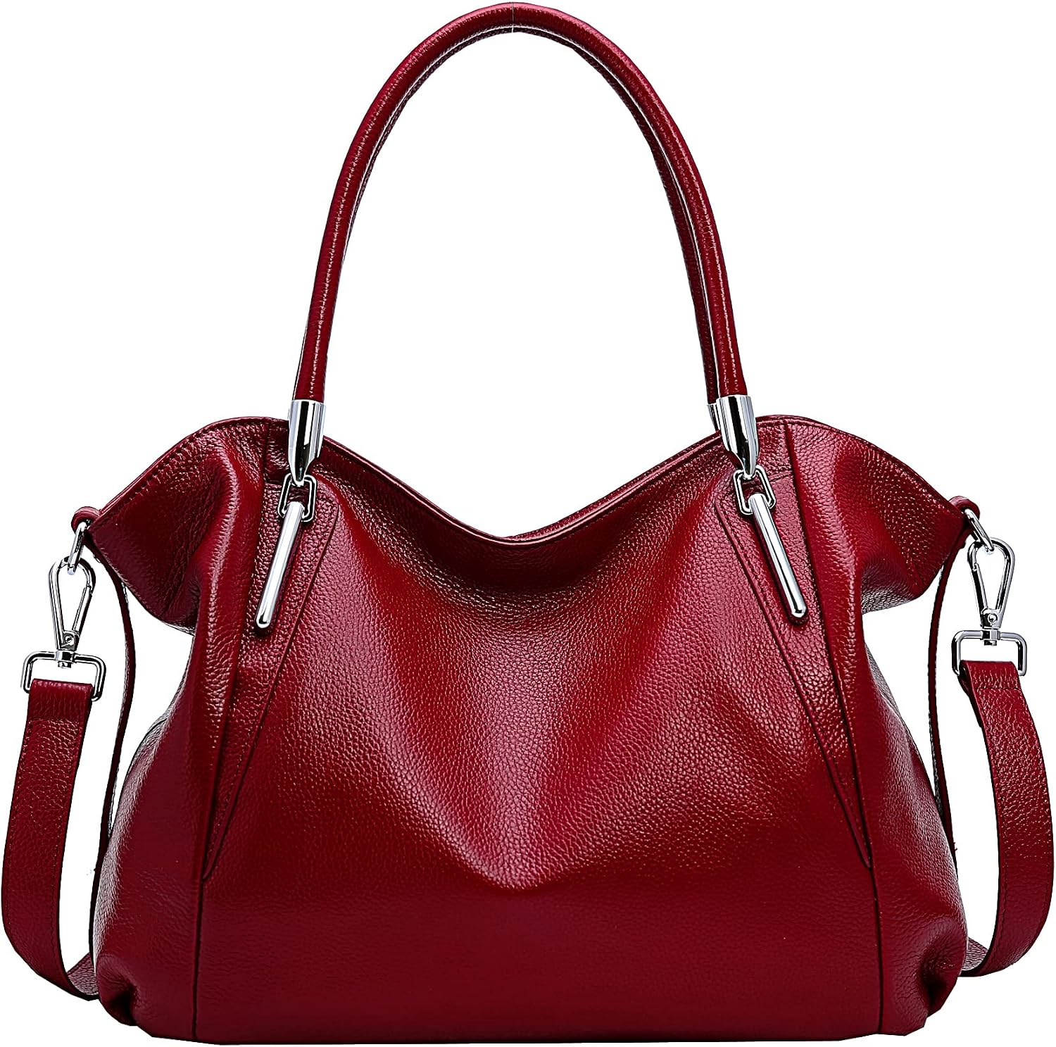 HESHE Leather Shoulder Purses for Women Tote Handbags Satchel Hobo Handbag | Designer Genuine Leather Travel Top Handle Work Bag Ladies Crossbody Purses Adjustable Straps Large Capacity Zippered Closure