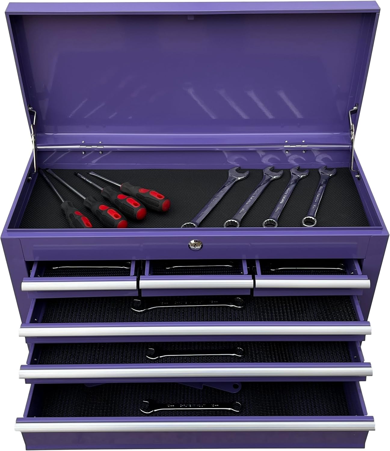 Workington Portable Metal Tool Chest with 6 Drawers, 24" 6-Drawer Tool Chest Cabinet with Ball Bearing Drawer Slides