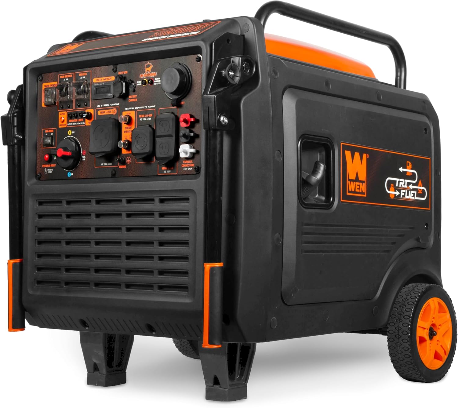 WEN 11,000-Watt 120V/240V Dual Fuel Portable Generator with Wheel Kit and Electric Start (DF1100T)
