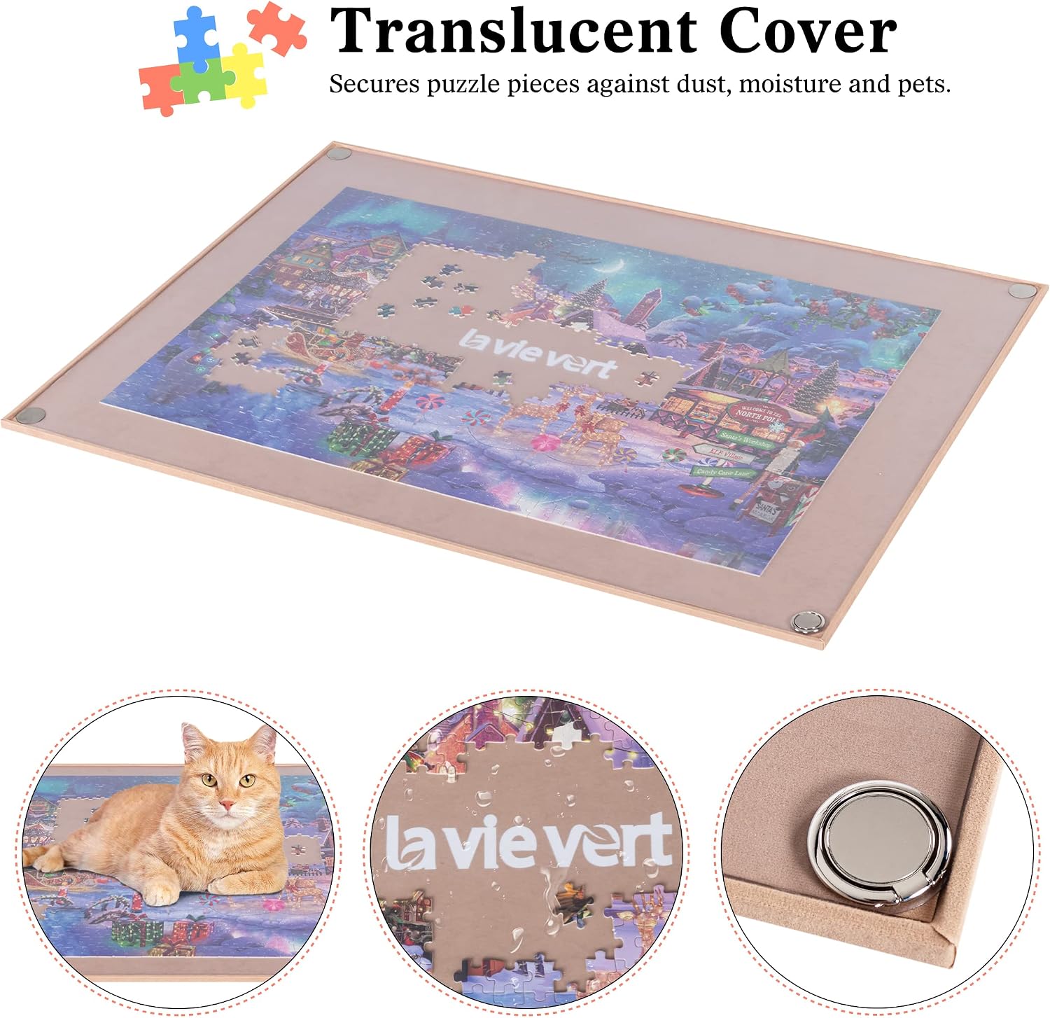 Lavievert 1000 Piece Puzzle Board, Lightweight & Portable Jigsaw Table