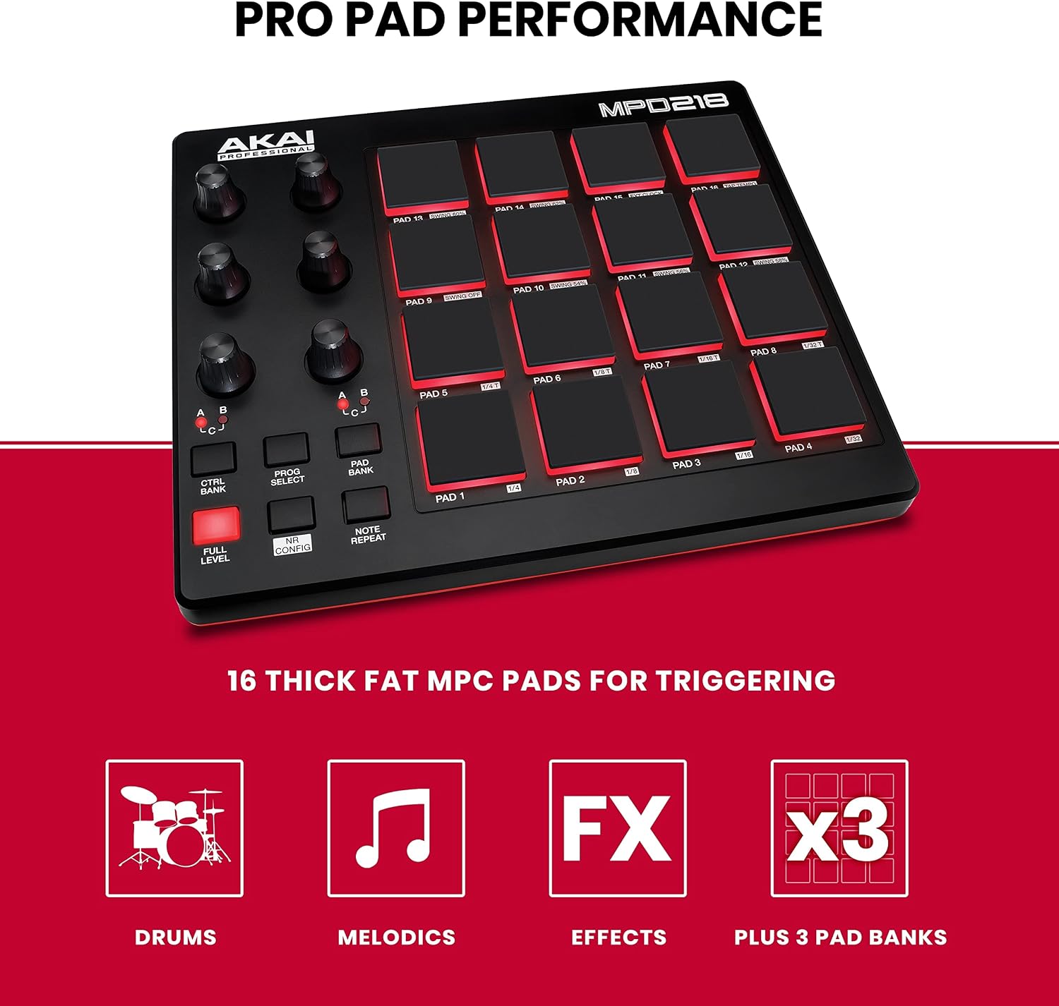 Akai Professional MPD218 USB MIDI Pad Controller