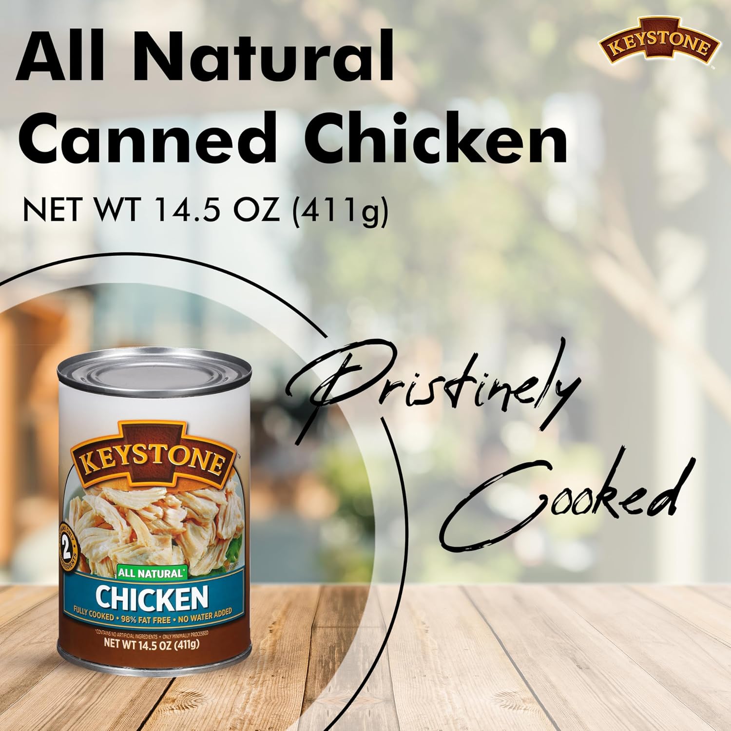 Keystone Meats All Natural Heat and Serve Ground Beef 14 Oz Fully Cooked Canned Meat Shelf Stable Emergency Survival Canned Food Ready to Eat No Preservatives Gluten Free Made in USA Pack of 2