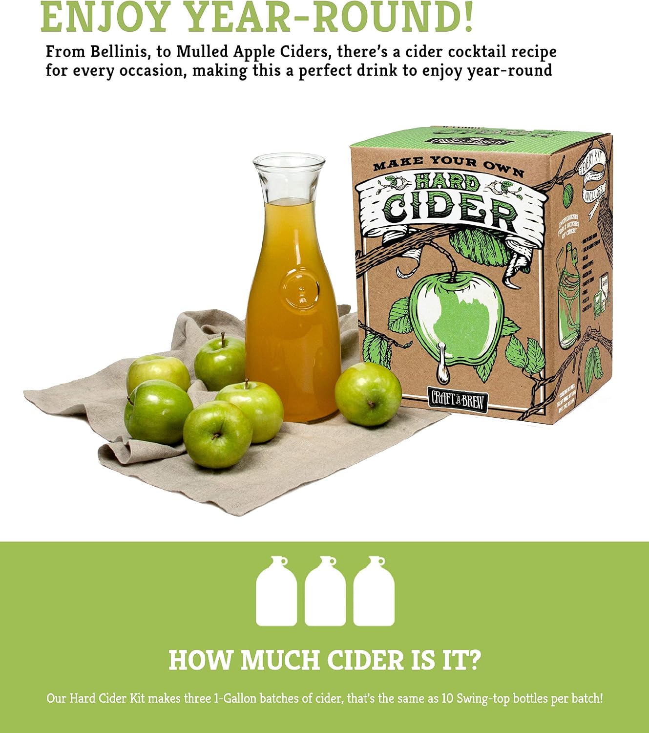 Craft A Brew - Hefeweizen - Beer Making Kit - Make Your Own Craft Beer - Complete Equipment and Supplies - Starter Home Brewing Kit - 1 Gallon
