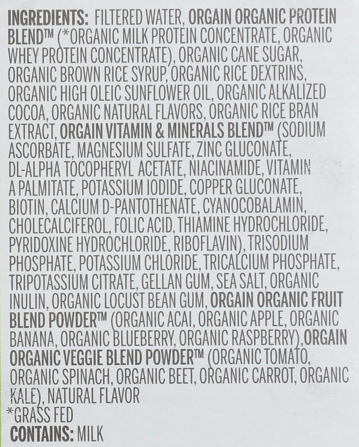 ORGAIN Organic Creamy Chocolate Fudge Drink, 11 FZ