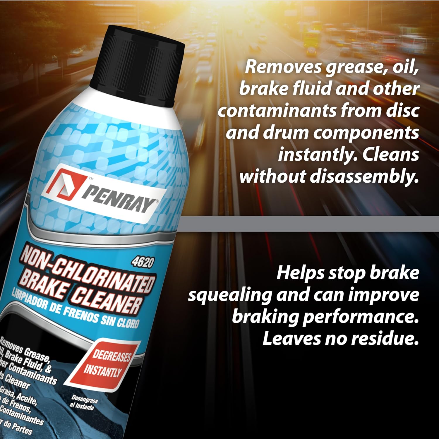 Penray 4620-12PK Non-Chlorinated Brake Cleaner - 14-Ounce Aerosol Can, Case of 12