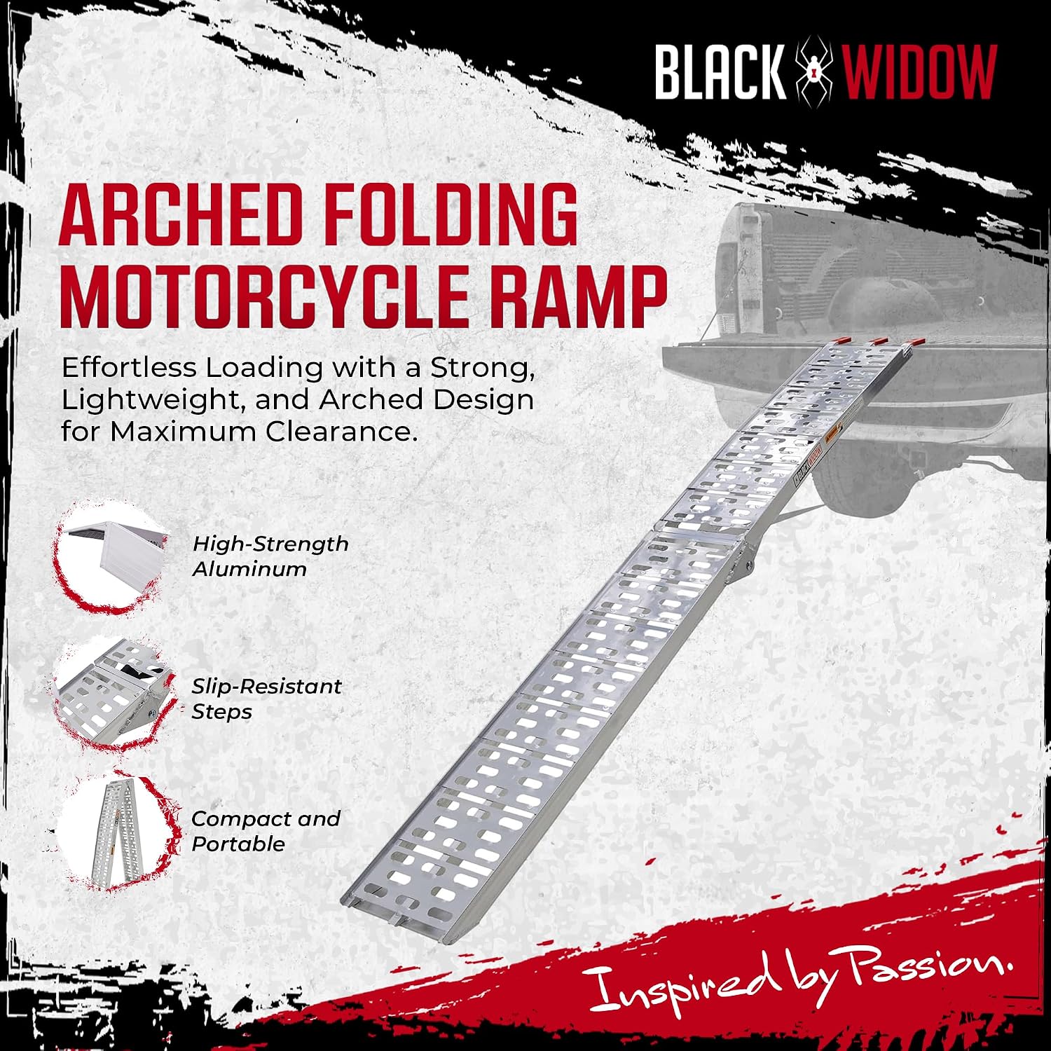 Black Widow 7' 5" ATV Loading Ramps 1,500 lb Cap