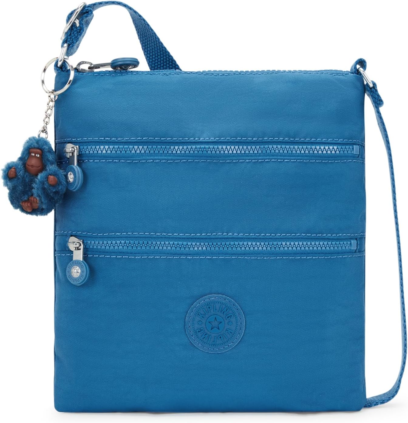 Kipling Women’s Abanu Medium Crossbody Bag, Lightweight, Adjustable Nylon Waist Pack with Multi-Compartment Zip Pockets