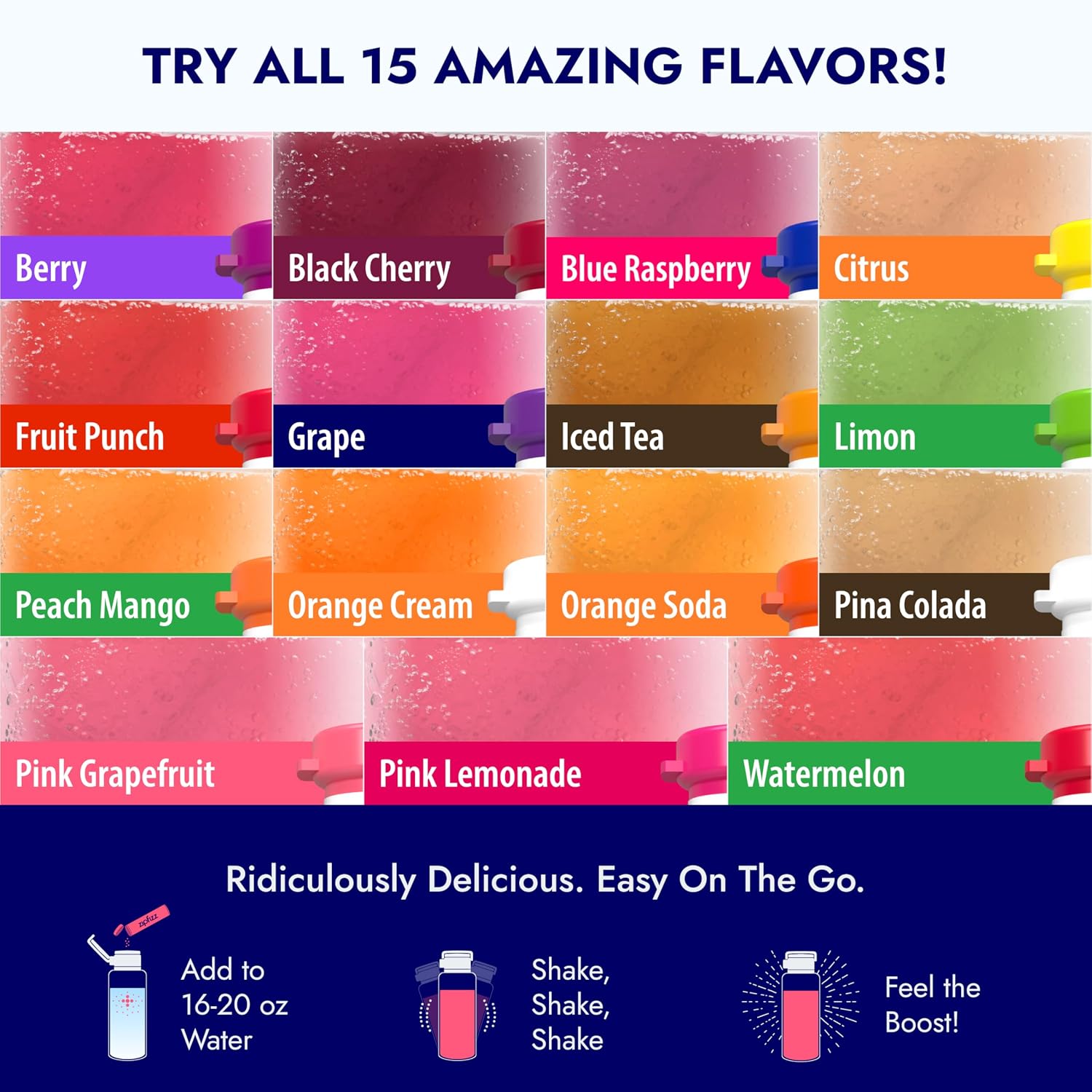 Zipfizz Energy Drink Powder, 20 Pack B12 Electrolyte - Pink Lemonade | Hydration tubes with vitamin drink benefits, 100mg caffeine, B12, electrolytes, & no artificial sugar for active lifestyle