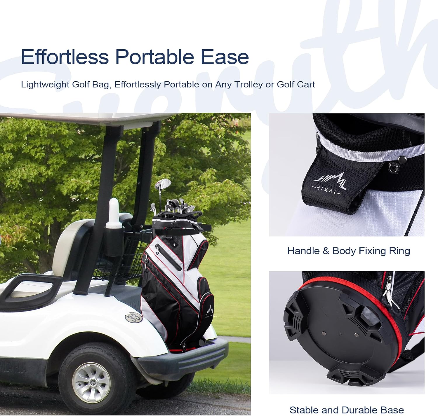 14-Way Golf Cart Bag with Organizer Divider | Full-Length Dividers, Rain Cover Included, Easy-Carry Handles, Club Organization, Cart Compatible