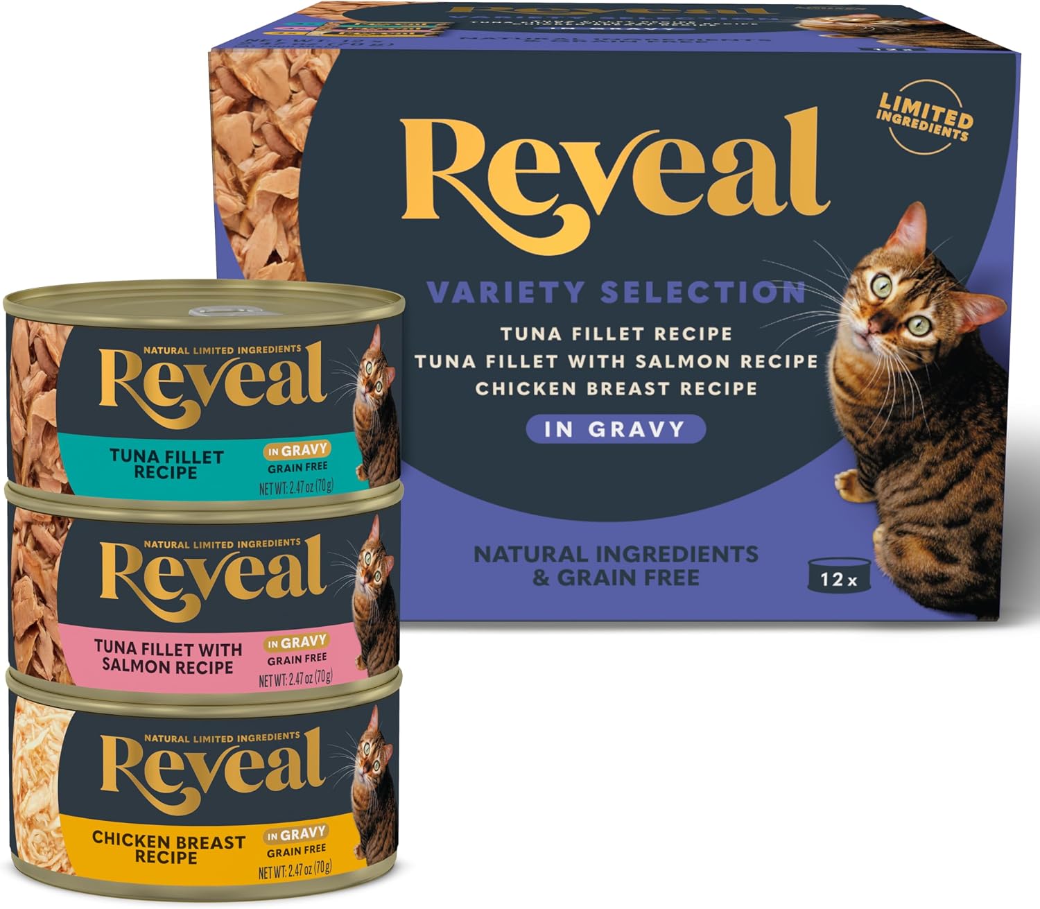 Reveal Tuna in Gravy Wet Cat Food 24-Pack 2.47 oz Cans