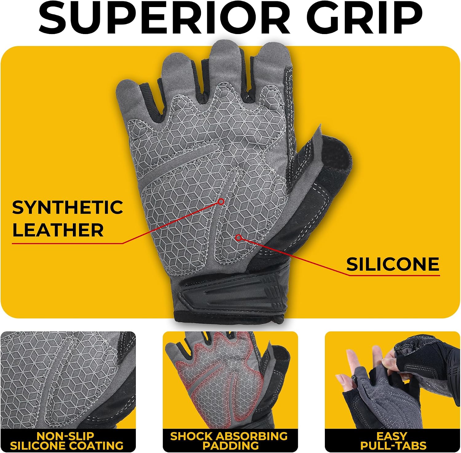 HANDLANDY Framer Work Gloves Open-Finger Carpenters Gloves, Fingerless Gaming Gloves for Tactical Shooting, Airsoft, Hunting, Police Work and Hiking L