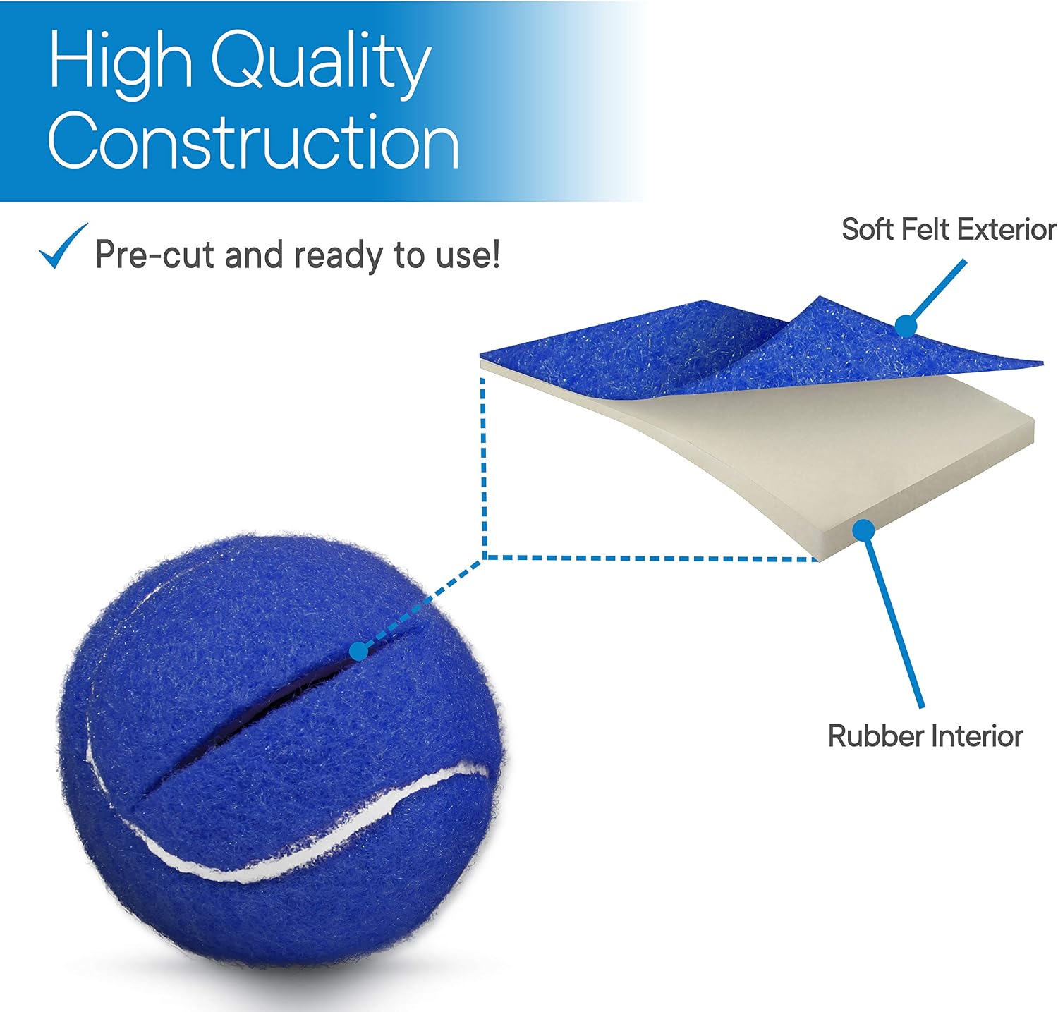 RMS Walker Glide Balls with Precut Opening, Fit Most Walkers | Easy Installation, Fit Most Walkers