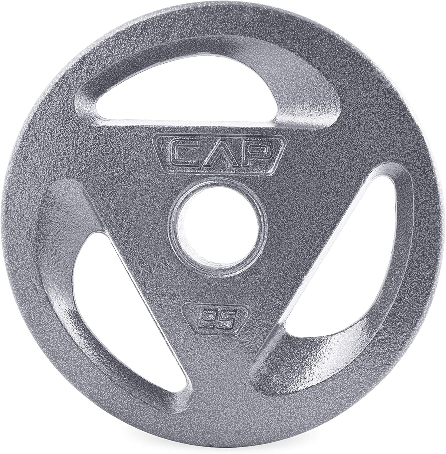 Cap Barbell 2-Inch Olympic Grip Weight Plates, Single, Gray, Various Sizes