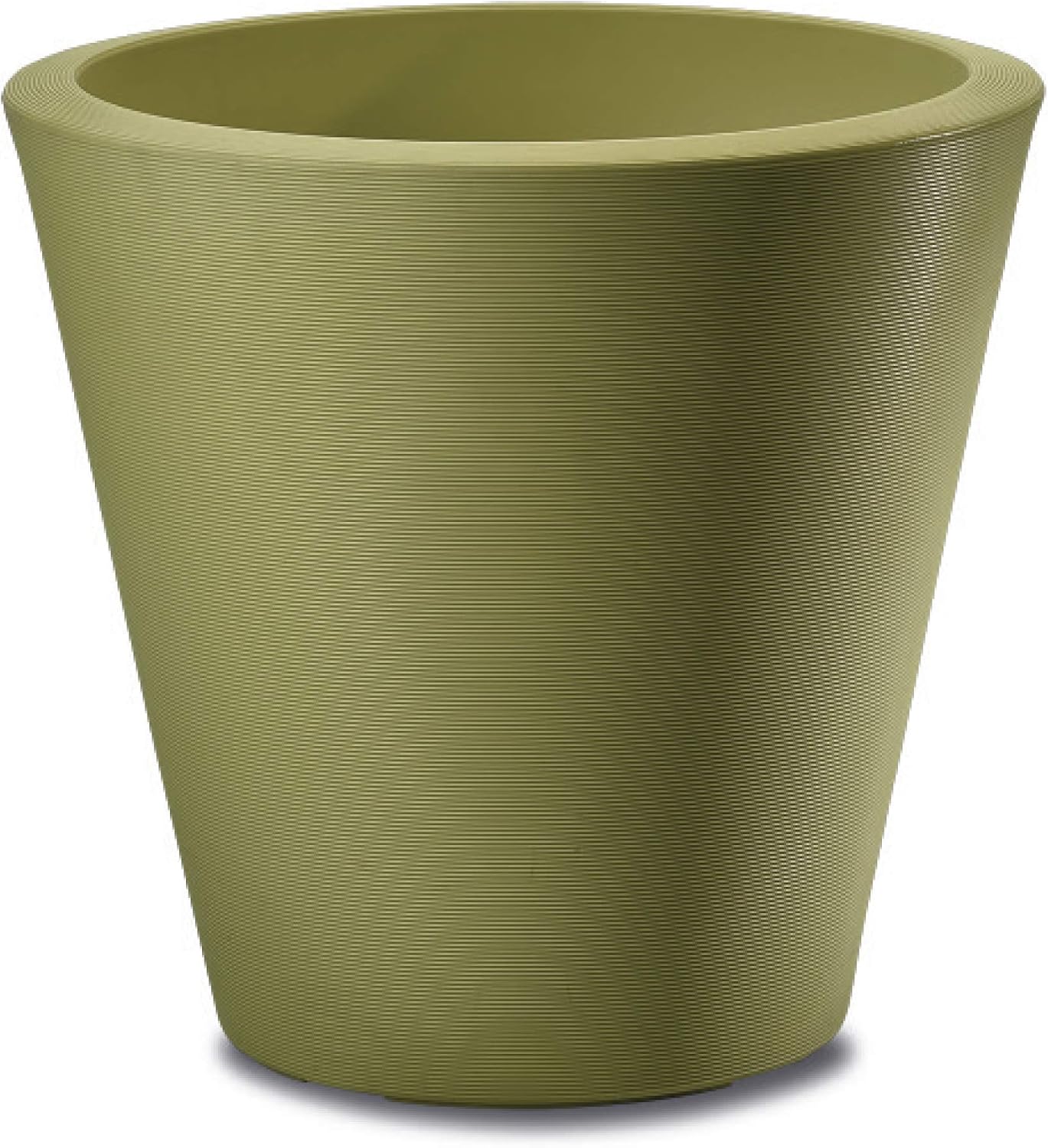 Crescent Garden Madison Planter– Weather-Resistant, Double Walled Indoor/Outdoor Plant Pot with Drain Hole – Durable All-Season Flower Container, 14" W (Cloud White)