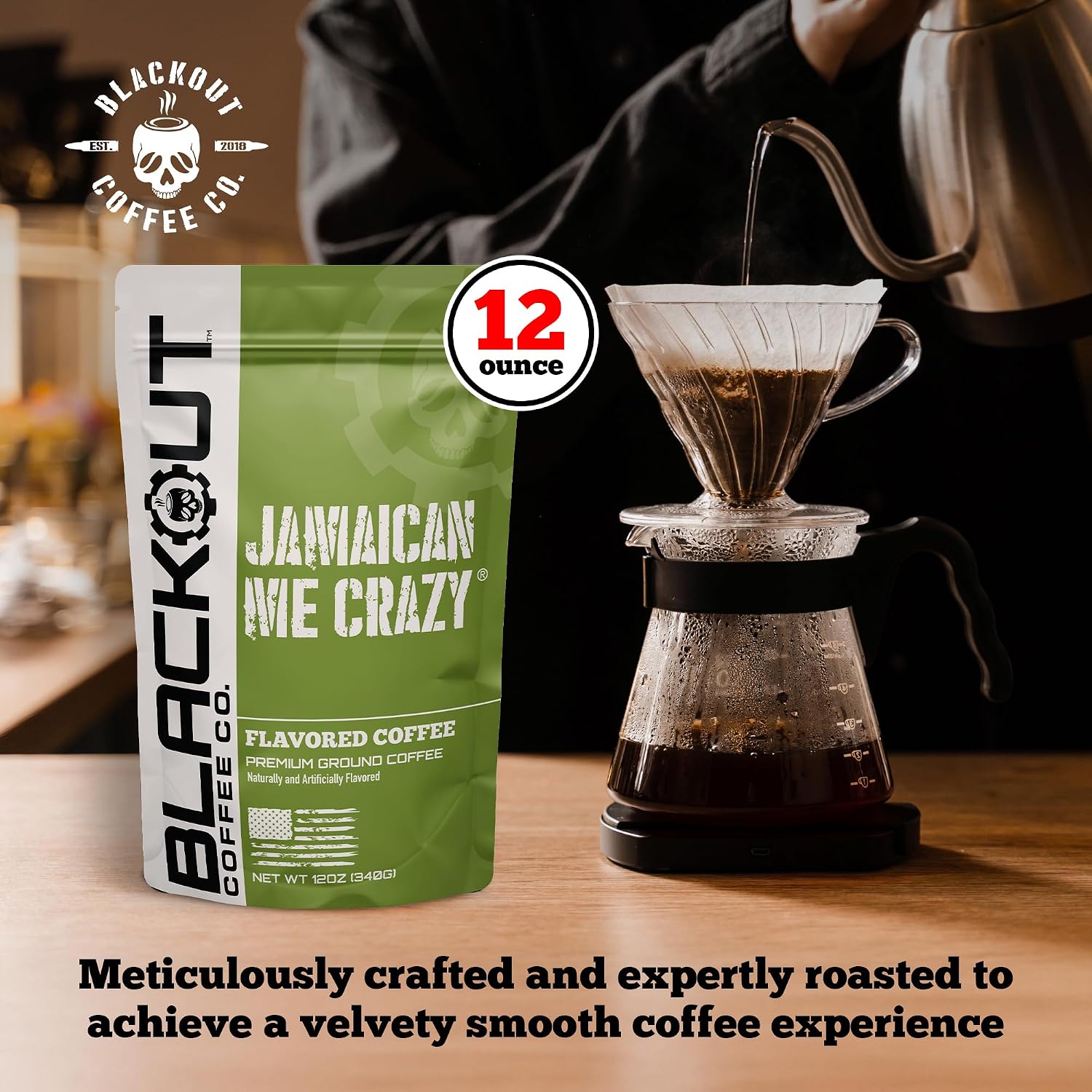 Blackout Coffee Blueberry Crumble Ground Coffee, Medium Roast, 12 oz