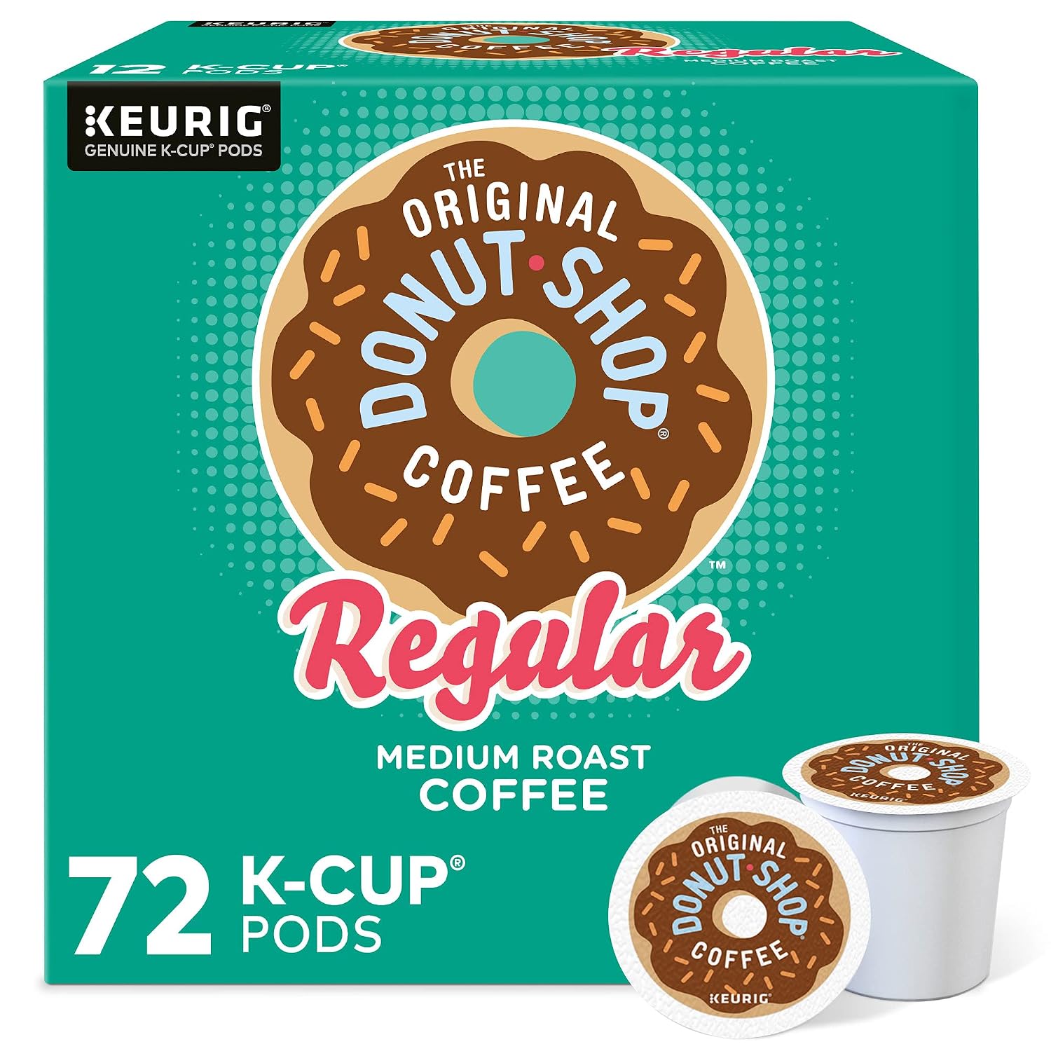 The Original Donut Shop Regular, Single-Serve Keurig K-Cup Pods, Medium Roast Coffee Pods, 96 Count