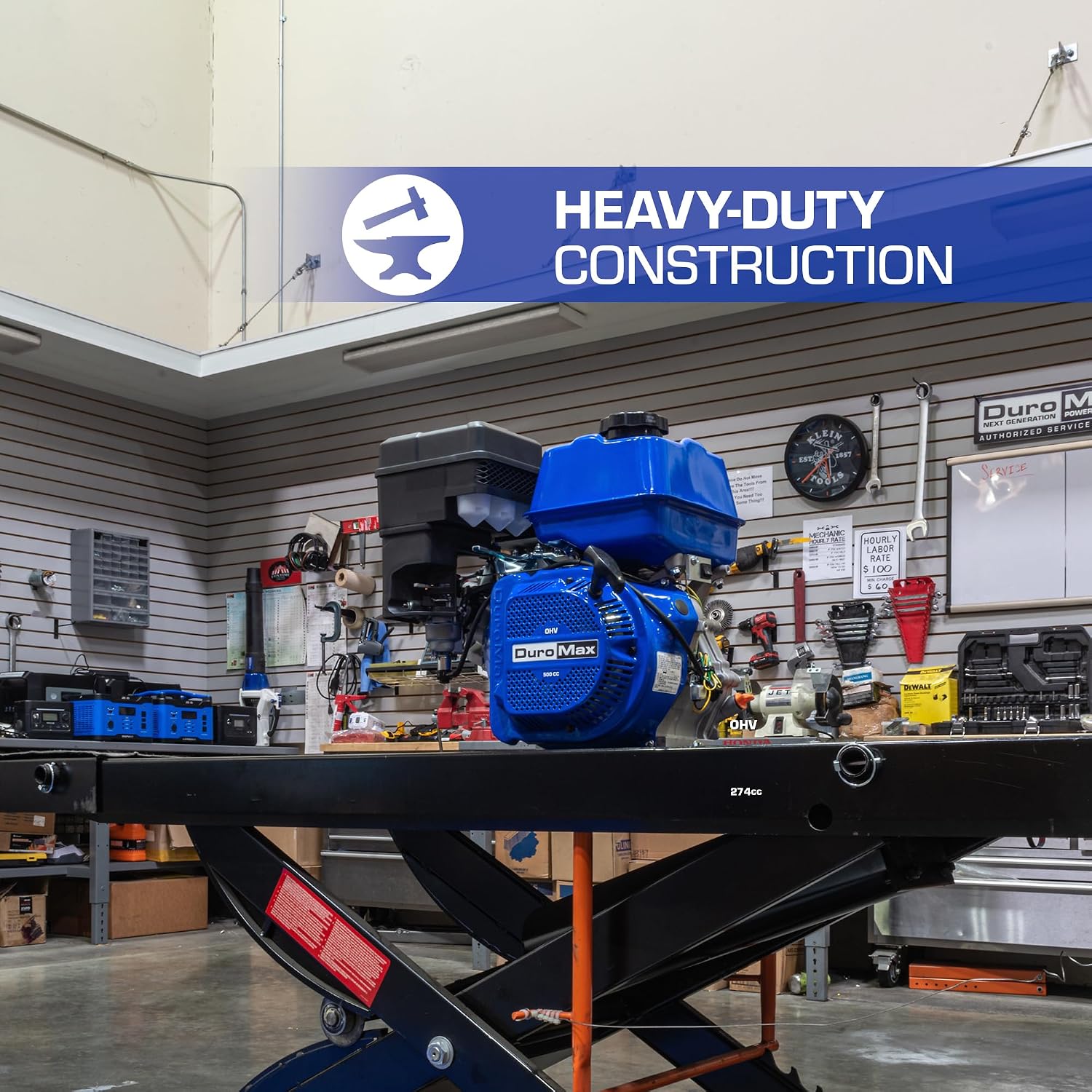 DuroMax XP7HPE 208cc Electric Start Gas Powered, 50 State Approved, Multi-Use Engine Blue