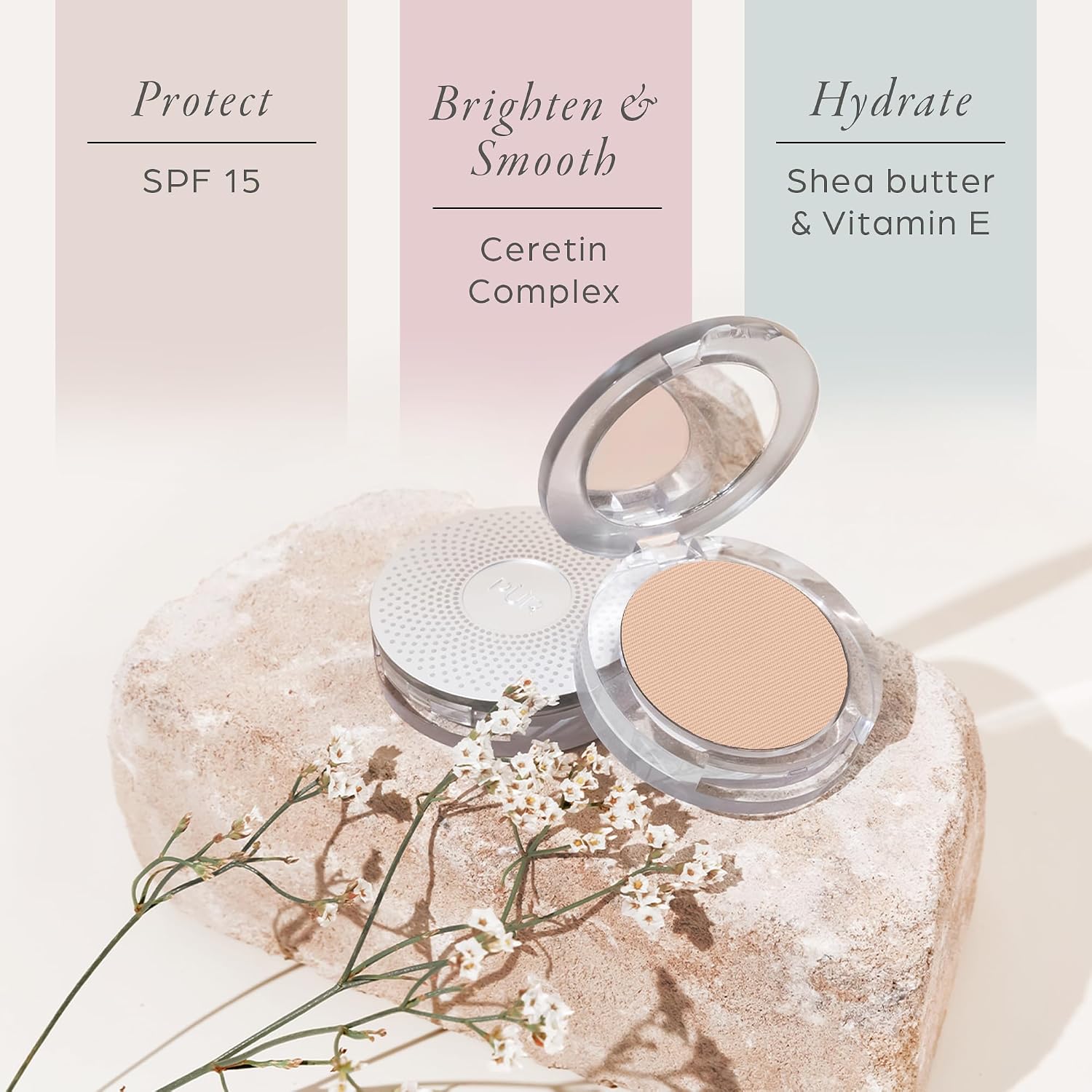 PÜR 4-in-1 Pressed Mineral Makeup Powder Foundation with SPF 15 | Buildable Foundation Coverage - Smooth, Even-Looking Complexion Makeup Delivers Custom Coverage and Comfortable Everyday Wear