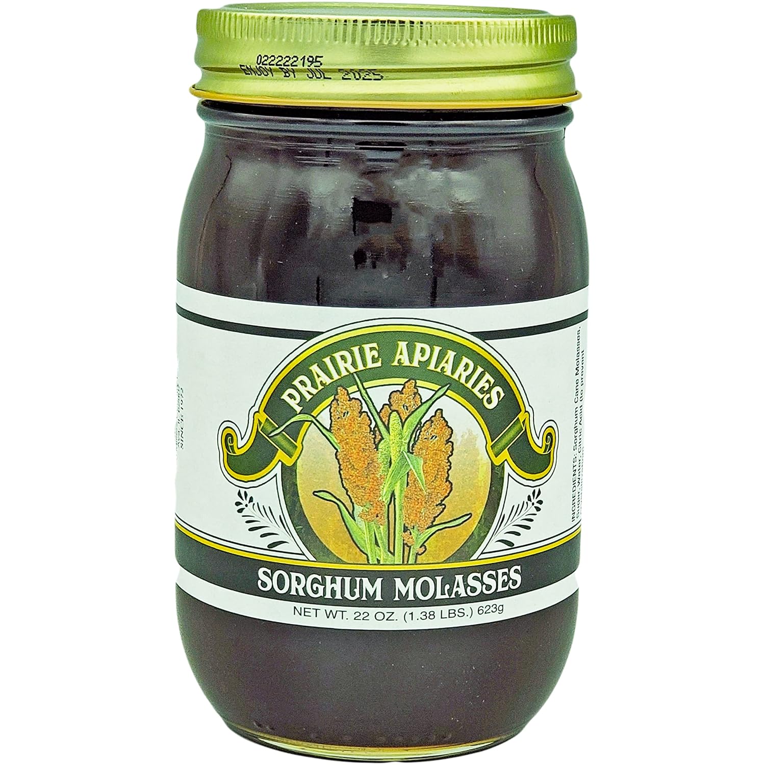 Amish Sorghum Molasses - Two - 22 Oz Jars