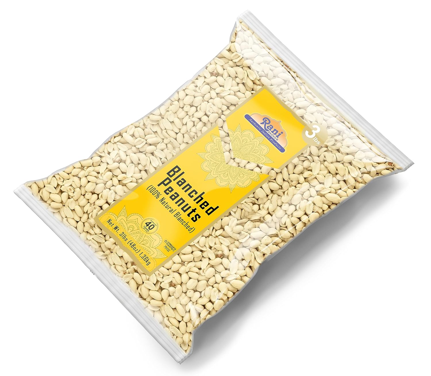 Rani Peanuts, Raw Whole With Skin (uncooked, unsalted) 14oz (400g) ~ All Natural | Vegan | Kosher | Gluten Friendly | Fresh Product of USA ~ Spanish Grade Groundnut/Red-skin