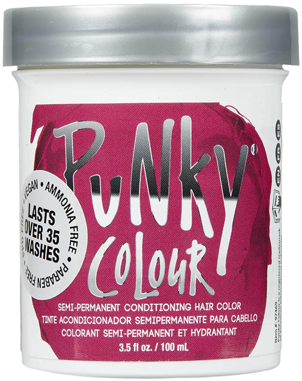 Punky Colour Flamingo Pink Semi Permanent Hair Color – Vibrant Pink Hair Dye, Vegan & Cruelty-Free Conditioning Formula, Lasts Up to 35 Washes, 3.5 fl oz