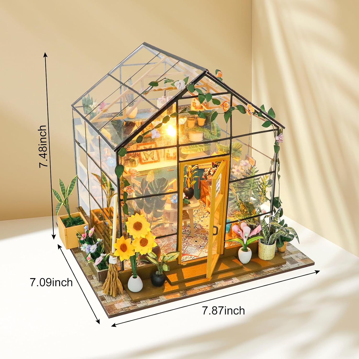 GuDoQi DIY Miniature Dollhouse Kit with Furniture, Tiny House kit 1:24 Scale, Need to Assemble Around 30 Hours