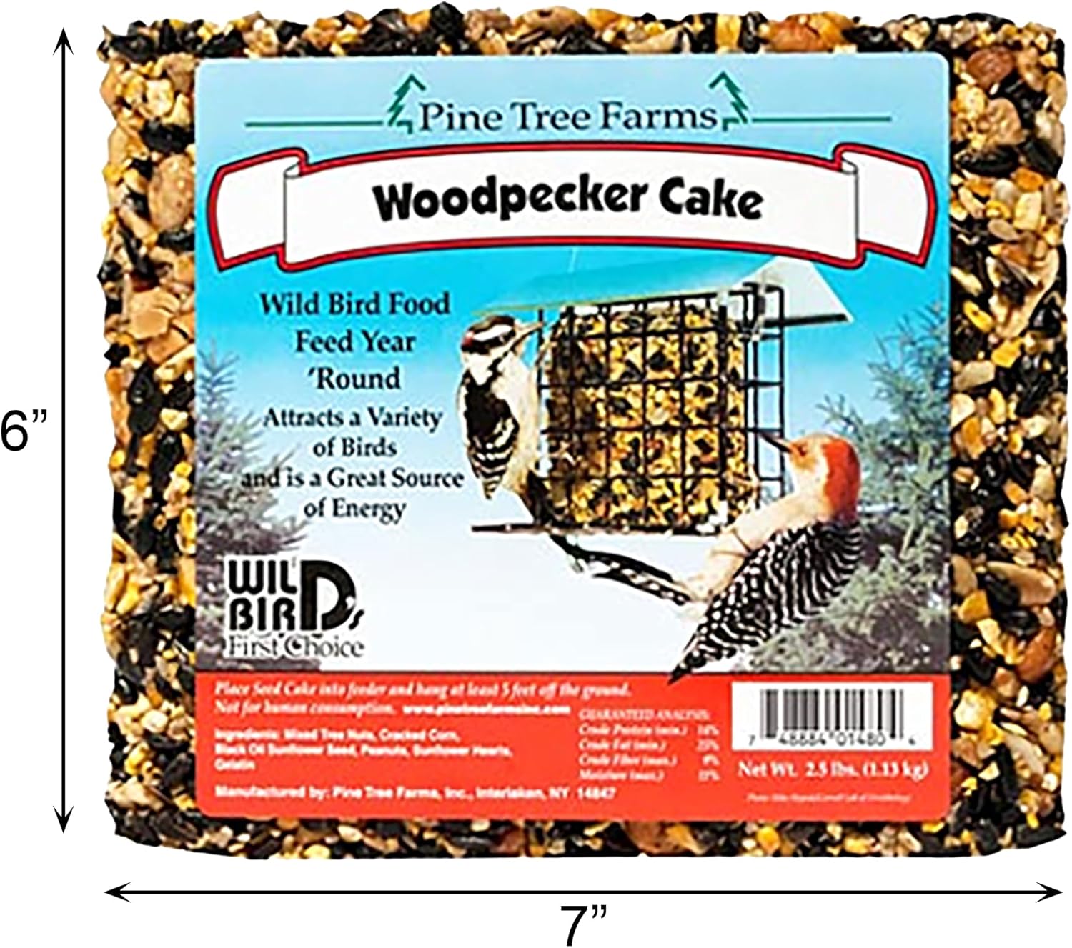 Pine Tree Farms Woodpecker Seed Cake, 2.5 lbs., Qty. 8