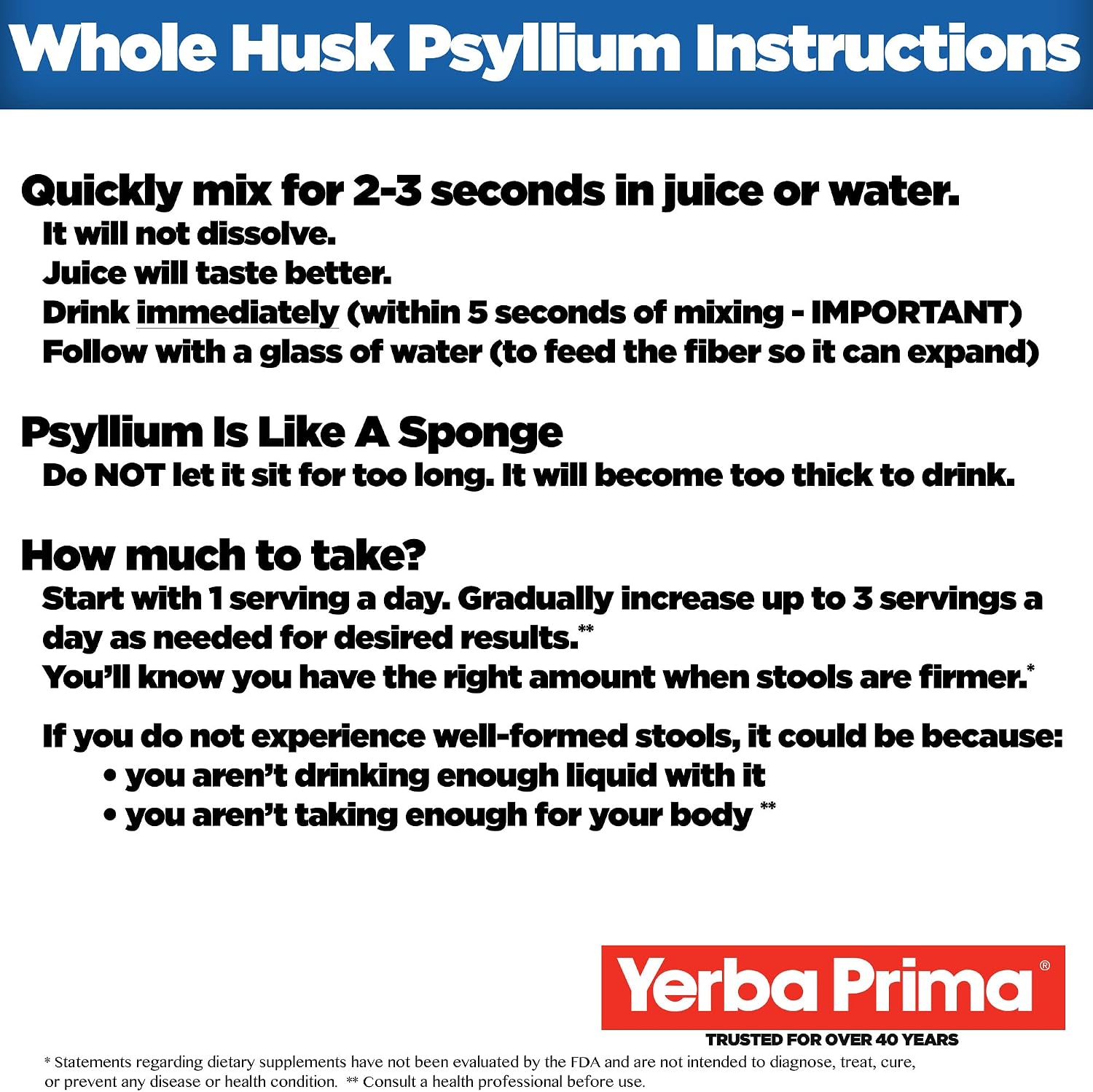 Yerba Prima Psyllium Whole Husks, Colon Cleanser 12 oz (Pack of 2) - All Natural Dietary Fiber, Pure Premium Psyllium, Lab-Tested Non-GMO, Gluten-Free Fiber