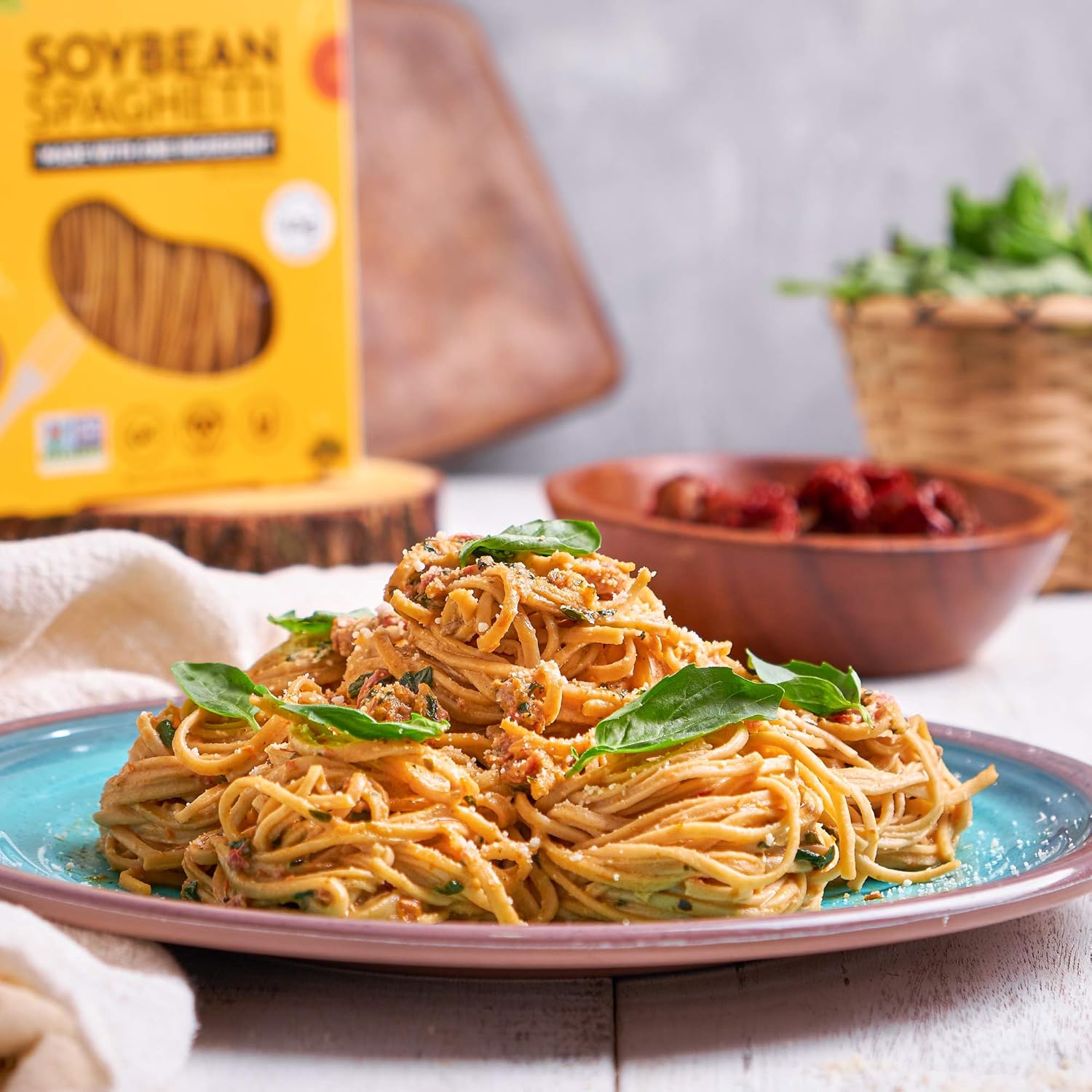 The Only Bean - Soy, Black Bean, and Edamame Spaghetti & Fettuccine - Gluten Free Pasta, Keto Low Carb Pasta Noodles, Protein Pasta