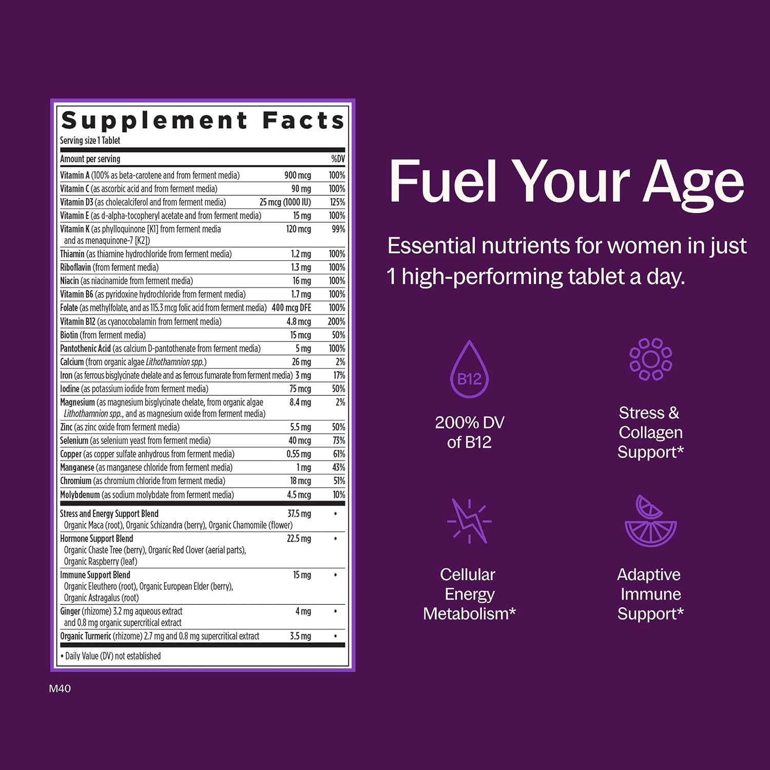 New Chapter Every Woman's One Daily Multivitamin - Bone, Energy & Immune Support* - Whole-Food Fermented Nutrients - No Added Sugar - Vegetarian & Gluten-Free - 72 Tablets