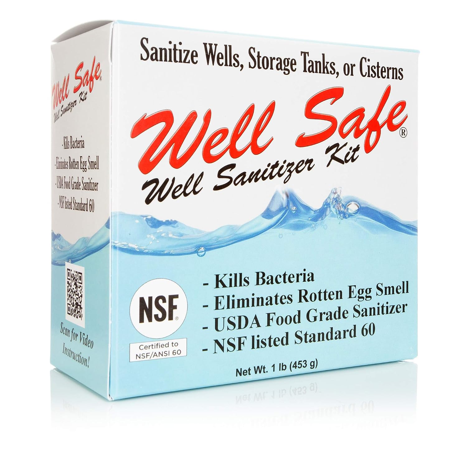 WELL SAFE Well Sanitizer Kit for Well Water Treatment & Sulfur Smell | Water Purification and DIY Shock Treatment for Wells