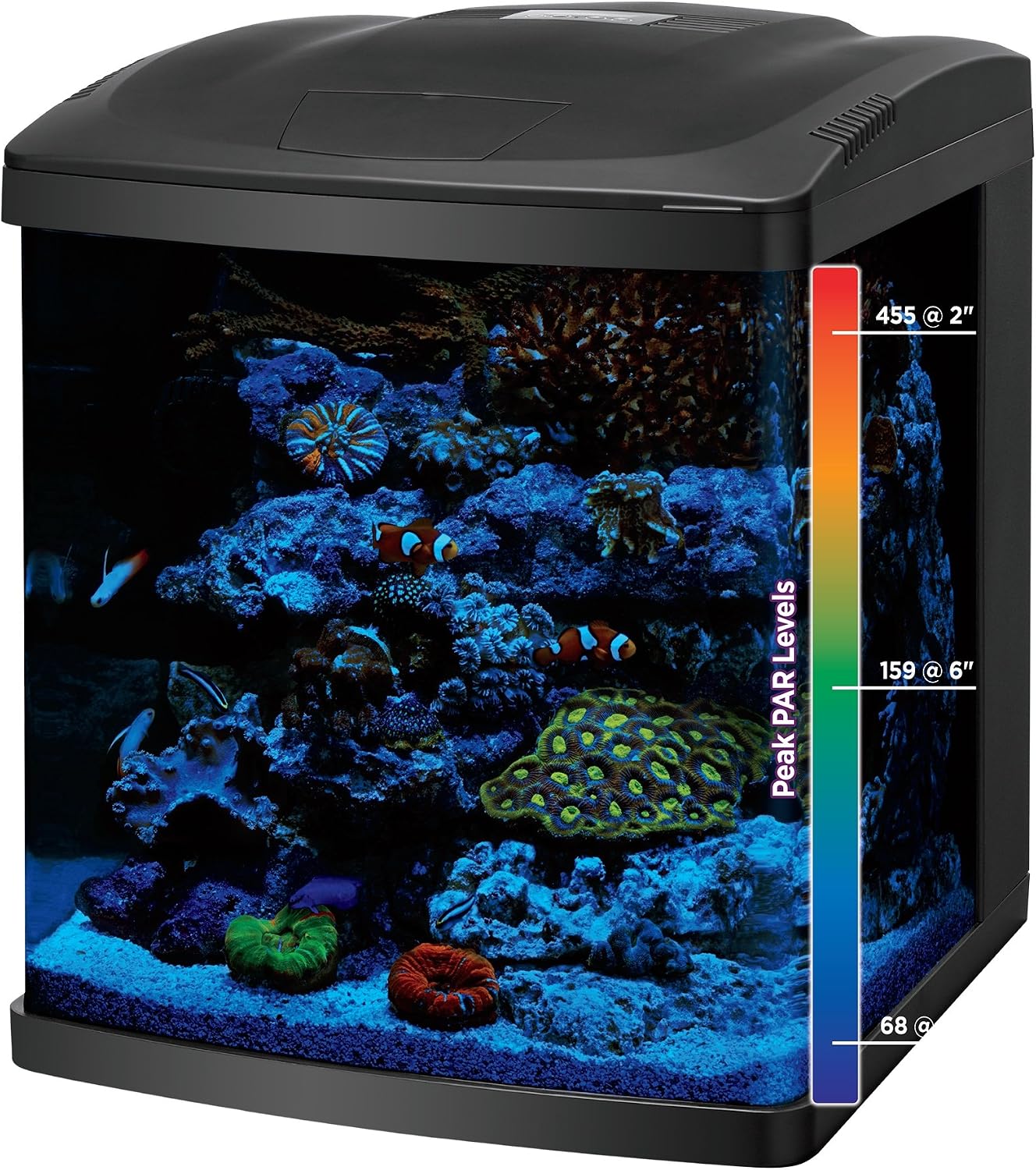 Coralife BioCube, Aquarium Kit, Nano Tank, Customizable LED Lighting, for Saltwater and Freshwater Environments, 16 Gallons