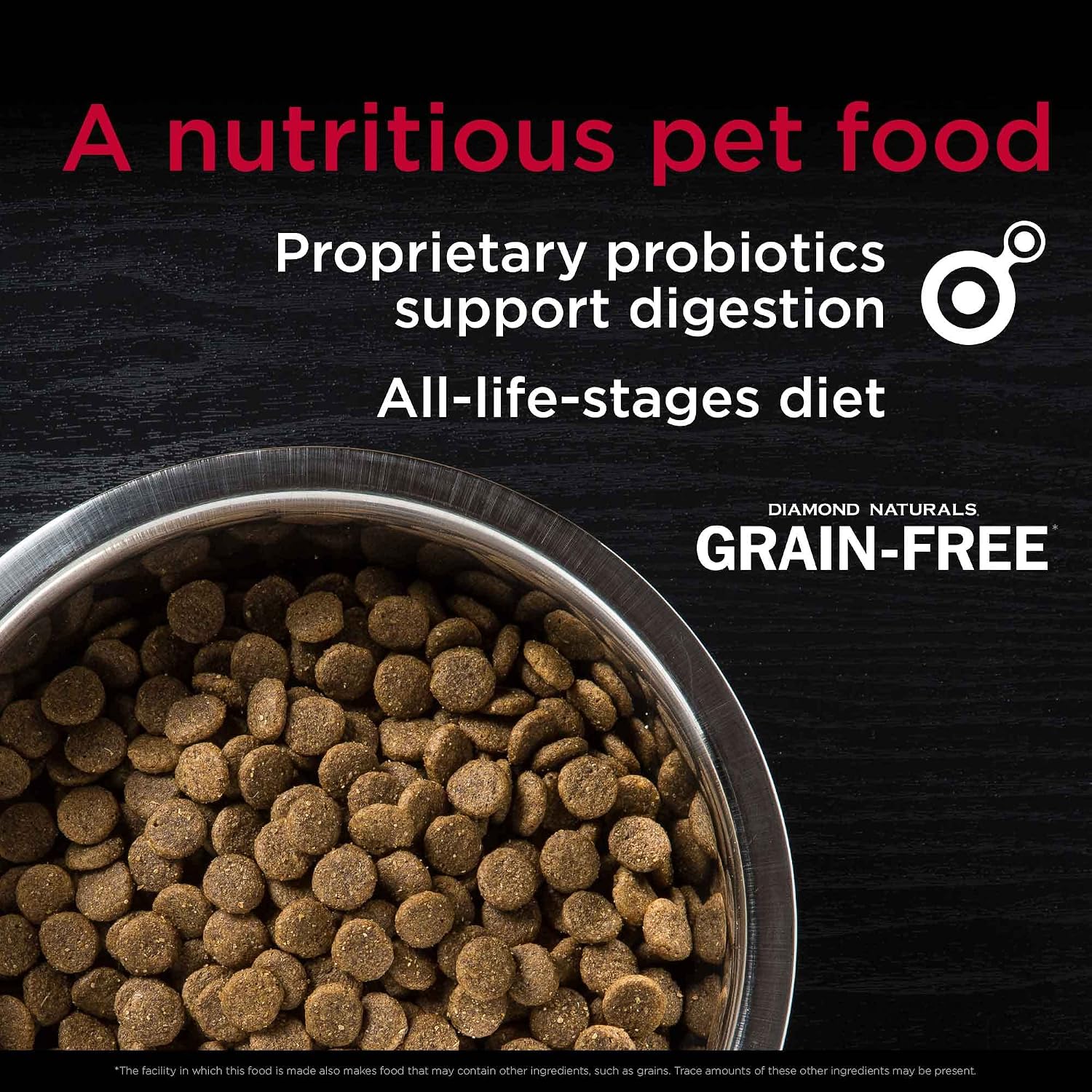 Diamond Naturals Grain-Free Dry Dog Food, Wild-Caught Whitefish, 28lb | Puppy, Adult & Senior Dogs | Wild-Caught Whitefish & Sweet Potatoes for All Day Energy | Guaranteed Probiotics