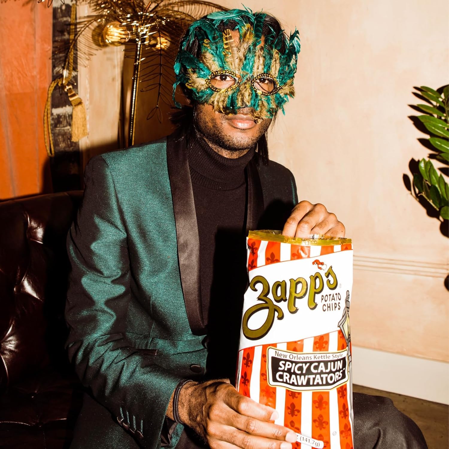 Zapp’s New Orleans Kettle-Style Potato Chips Hotter n Hot Jalapeno Flavor (2 oz Bags, 25 Count), Crunchy Chips with a Spicy Kick, Perfect On-The-Go, Gluten Free Snack