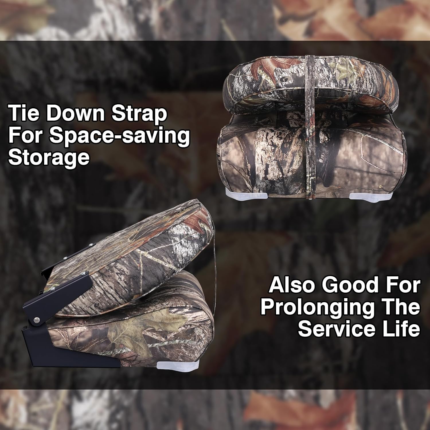 Leader Accessories Low/High Back Folding Fishing Marine Boat Seat 2 Pack