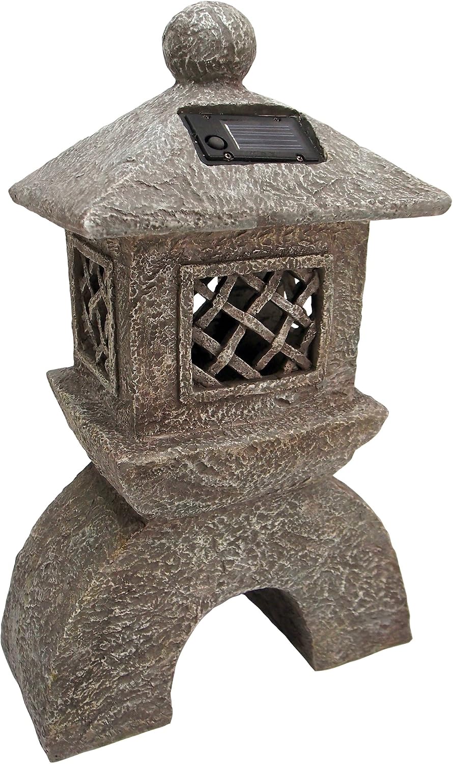 Design toscano ng29870 asian decor pagoda lantern indoor/outdoor statue, 11 inches wide, 11 inches deep, 17 inches high, handcast polyresin, two tone stone finish