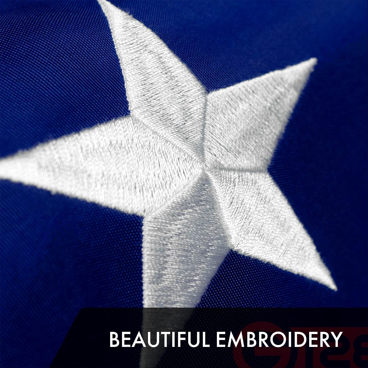 G128 American USA Flag | 5x8 Ft | ToughWeave Series Embroidered 300D Polyester | Country Flag, Embroidered Stars, Sewn Stripes, Indoor/Outdoor, Brass Grommets