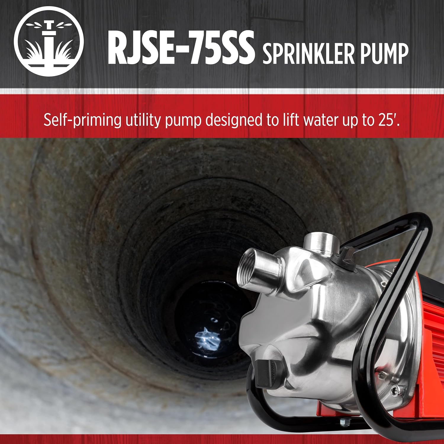 Red Lion RJSE-75SS, 3/4 HP, 11 GPM Stainless Steel Sprinkler Utility Pump